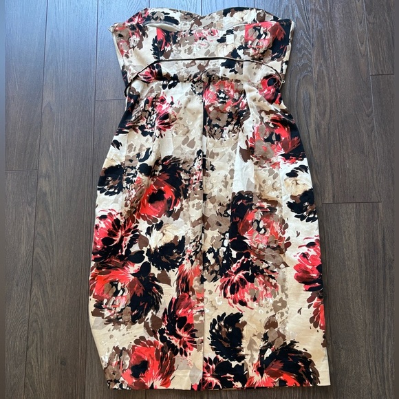 Floral Strapless Sweetheart Neckline Dress Medium - Picture 6 of 12